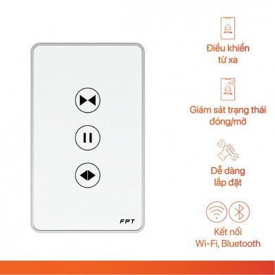 Công tắc cửa cuốn/cổng chữ nhật màu trắng Leto WiFi-BLE